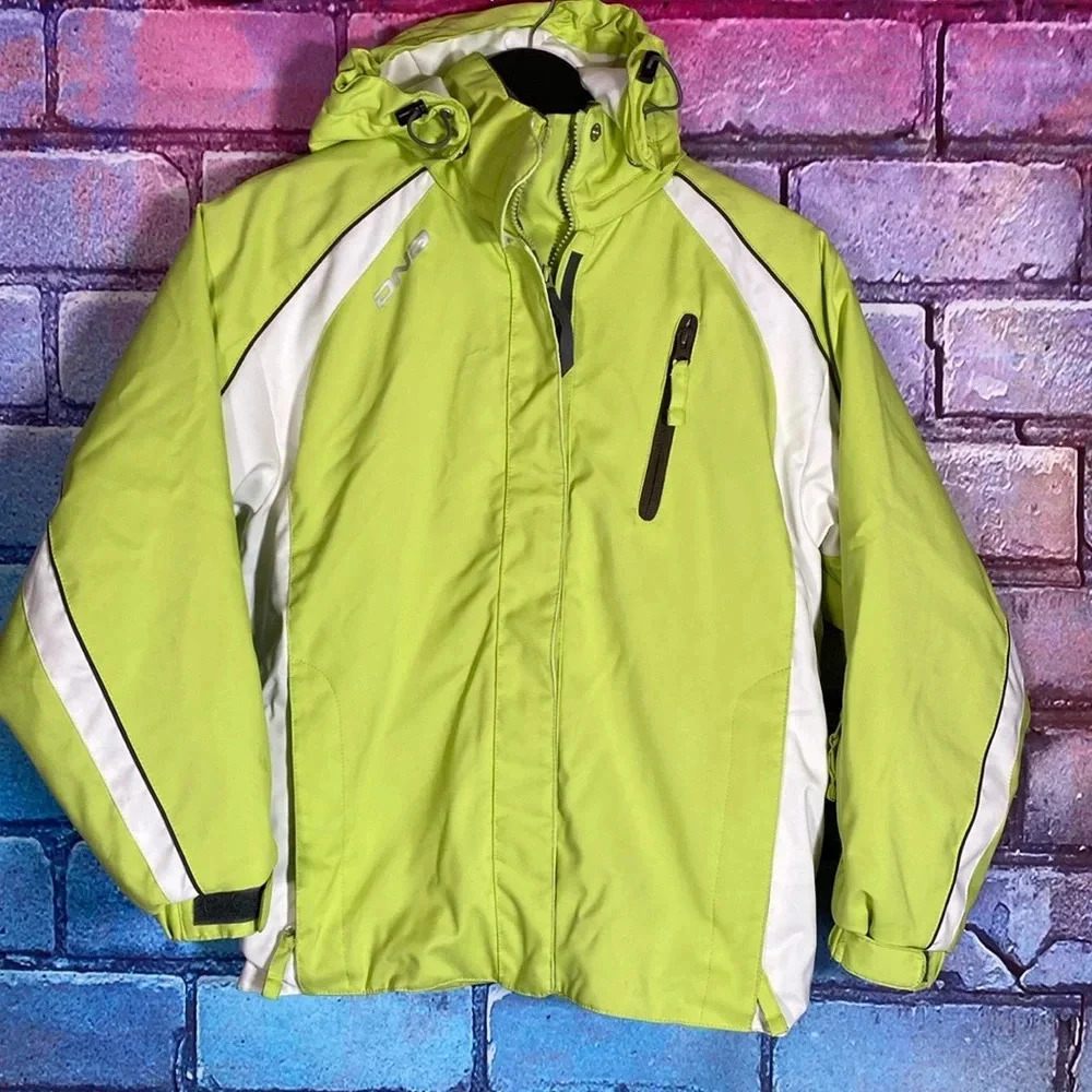 Junior Ski Jacket Size 12 Winter Coat DNA Descente North America Lime Green